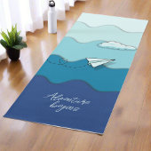 Tapis De Yoga Motivation personnalisable "L'aventure commence"