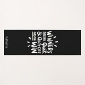 Tapis De Yoga Motivational Quote personalized name Workout Black (Devant (Horizontal))