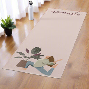 Tapis De Yoga Mouvements Boho Femmes Modernes Namaste Yogi Plant