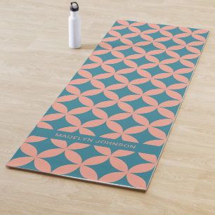 Tapis De Yoga Moyenne du siècle Mod géométrique Rétro moderne Pê