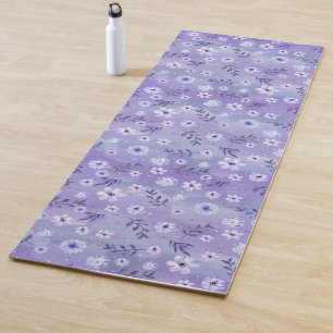 Tapis De Yoga Multi-nuances de purple floral Yoga Mat