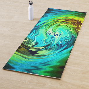 Tapis De Yoga Multicolores fluides torsadés personnalisées