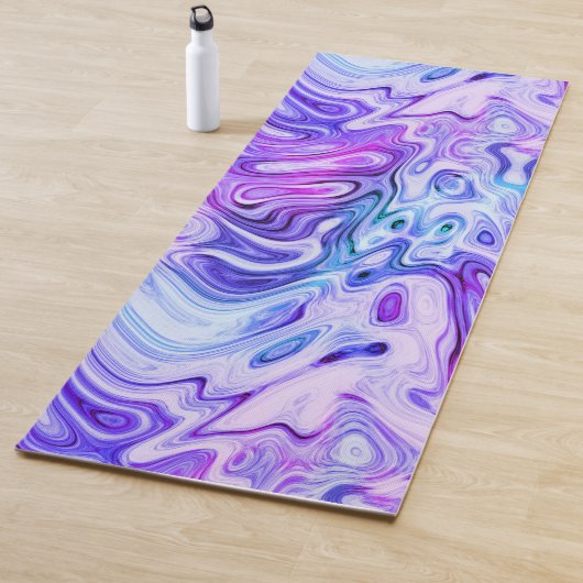 Tapis De Yoga murmure fantomatique, pastel marbré : (En situation)