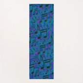 Tapis De Yoga Music Notes Pattern musicale Blue Purple (Devant)
