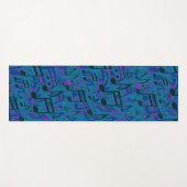 Tapis De Yoga Music Notes Pattern musicale Blue Purple (Devant (Horizontal))