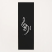 Tapis De Yoga Musique - Casse de basse Treble Clef Yoga Mat (Devant)