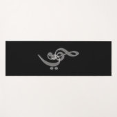 Tapis De Yoga Musique - Casse de basse Treble Clef Yoga Mat (Devant (Horizontal))