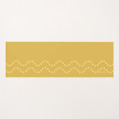Tapis De Yoga Mustard Yellow Minimal Dotted Wavy Lines Initials (Devant (Horizontal))