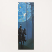 Tapis De Yoga Mystérieux Chevalier Noir dans la Forêt Lune (Devant)