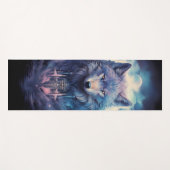 Tapis De Yoga Mystic Moon Wolf Guardian (Devant (Horizontal))