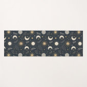 Tapis De Yoga Mystical Celestial Moon Pattern Custom Name (Devant (Horizontal))