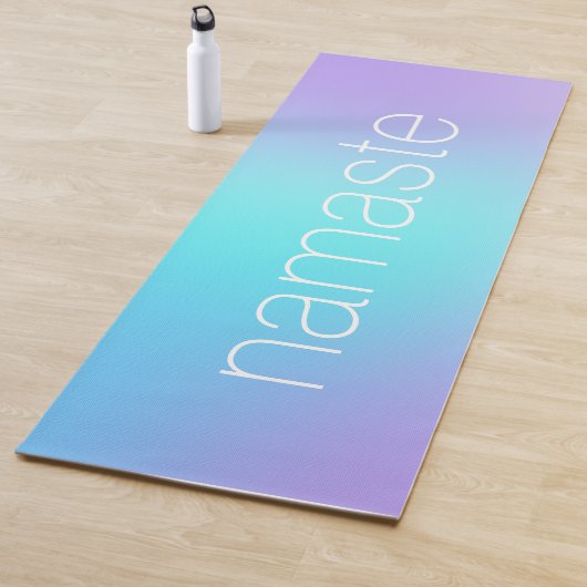 Tapis De Yoga Namaste Aqua et Lavender Gradient (En situation)