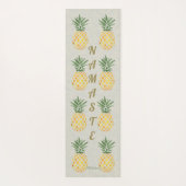 Tapis De Yoga Namaste Aquarelle Ananas Motif Monogramme (Dos)