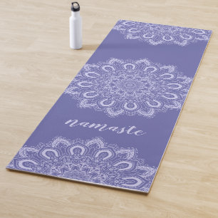 Tapis De Yoga Namaste Elegant Purple Blue Mandala