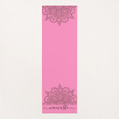 Tapis De Yoga Namaste Mandala Script Rose (Devant)