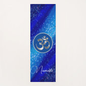 Tapis De Yoga Namaste OM Blue Confetti (Devant)
