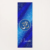 Tapis De Yoga Namaste OM Blue Confetti (Dos)