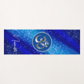 Tapis De Yoga Namaste OM Blue Confetti (Devant (Horizontal))
