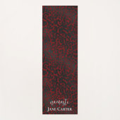 Tapis De Yoga Namaste Personnaliser Elégant Léopard Rouge Noir (Devant)