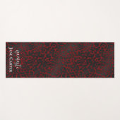 Tapis De Yoga Namaste Personnaliser Elégant Léopard Rouge Noir (Devant (Horizontal))