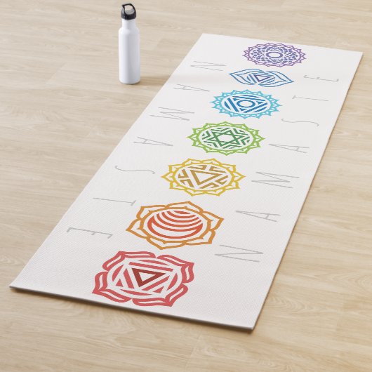 Tapis De Yoga Namaste Rainbow Colorée Chakras (En situation)