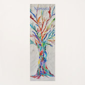 Tapis De Yoga Namaste Rainbow Colors Mosaic Tree (Devant)