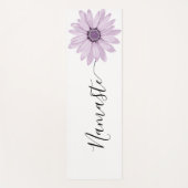 Tapis De Yoga Namaste Script Purple Fleur Pierre Yoga Mat (Devant)