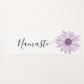Tapis De Yoga Namaste Script Purple Fleur Pierre Yoga Mat (Devant (Horizontal))