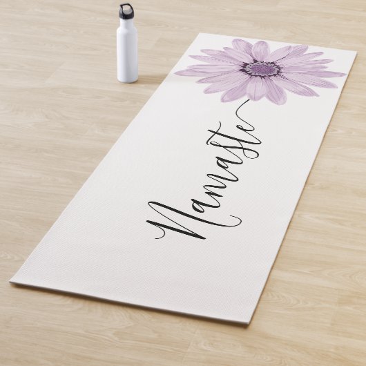 Tapis De Yoga Namaste Script Purple Fleur Pierre Yoga Mat (En situation)