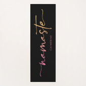 Tapis De Yoga Namaste Script Writing Gradient Custom Exercise (Devant)