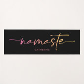 Tapis De Yoga Namaste Script Writing Gradient Custom Exercise (Devant (Horizontal))