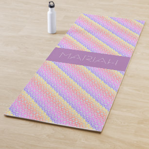 Tapis De Yoga Namaste Unicorn Colonnes avec nom personnalisé