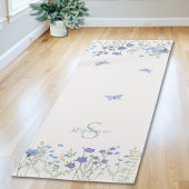 Tapis De Yoga Name Monogram Butterflies