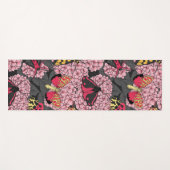 Tapis De Yoga Nappes phréatiques à hydrangée rose (Devant (Horizontal))