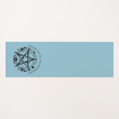 Tapis De Yoga Nature personnalisée Pentacle floral (Devant (Horizontal))