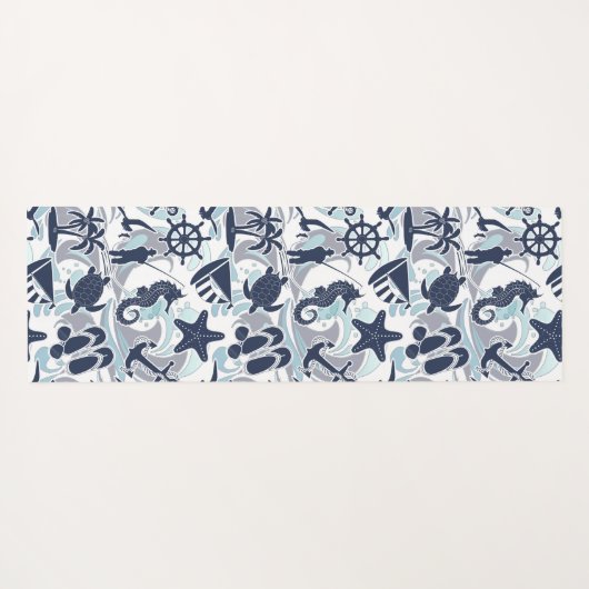 Tapis De Yoga Nautical Beach (Dos (Horizontal))