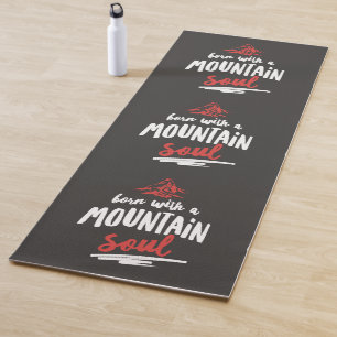 Tapis De Yoga Né avec une âme de montagne