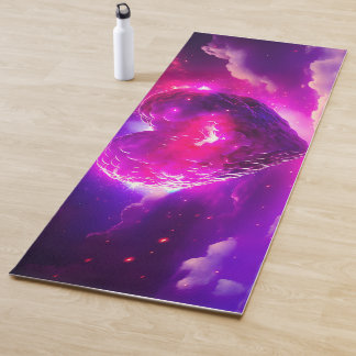 Tapis De Yoga Nebula Stars Coeur Céleste Romance