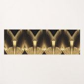 Tapis De Yoga Neo Art Deco Black Gold Geometric Gatsby  (Devant (Horizontal))