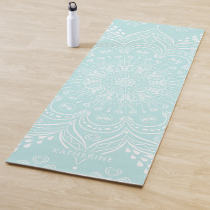 Tapis De Yoga Neo Mint Beau Mandala Personnalisé Boho