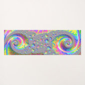 Tapis De Yoga Neon Arc-en-ciel Spiral Fractal Art numérique Abst (Dos (Horizontal))