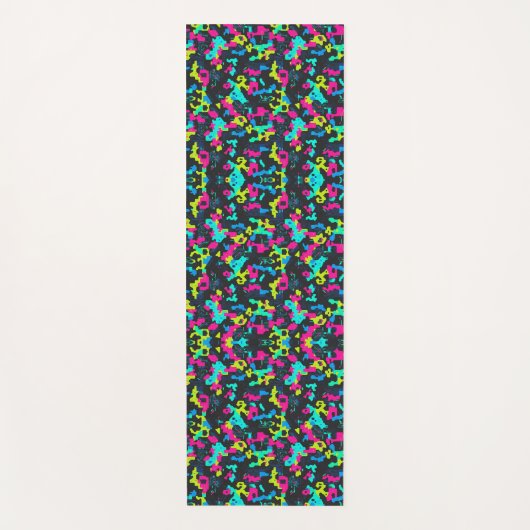 Tapis De Yoga Neon Camouflage Pattern (Devant)