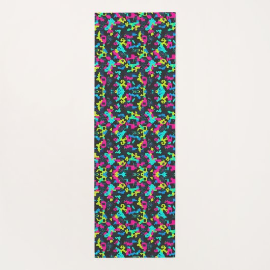 Tapis De Yoga Neon Camouflage Pattern (Dos)