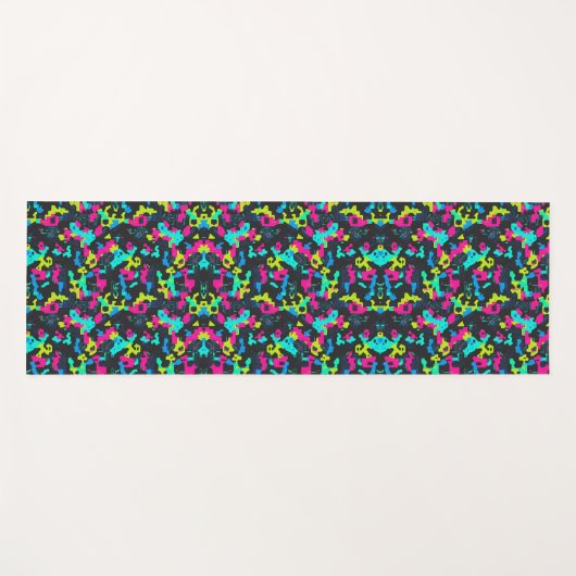 Tapis De Yoga Neon Camouflage Pattern (Devant (Horizontal))