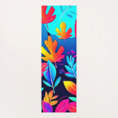 Tapis De Yoga Neon Leaf Paradise Art (Dos)