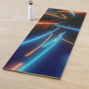 Tapis De Yoga Neon Led moderne Noir hommes yoga mat