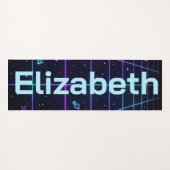 Tapis De Yoga Neon Name Retro 80s  (Devant (Horizontal))