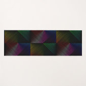 Tapis De Yoga Neon Rainbow Prism On Black (Devant (Horizontal))
