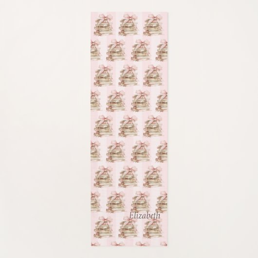 Tapis De Yoga New Chapter Pink Bow Stripes (Devant)