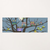 Tapis De Yoga Night Owl Family Tree (Devant (Horizontal))